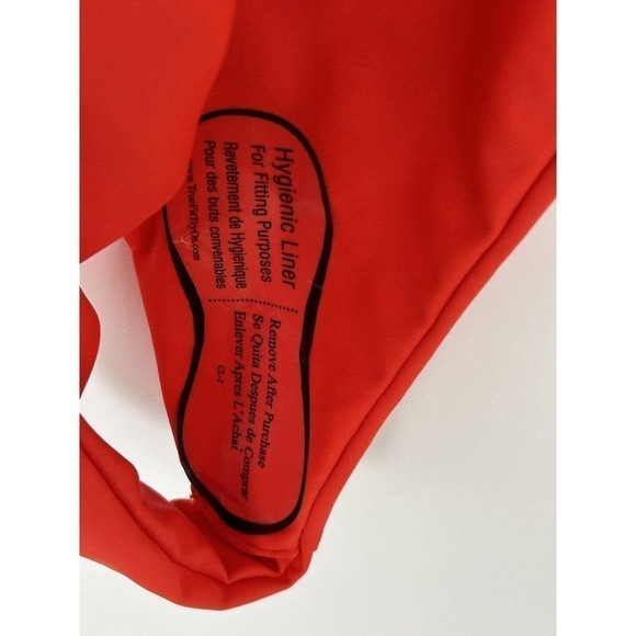 Sara Swim Red One Piece Tie Back Swimsuit Size Large NWT (Note Flaw) - Picture 10 of 14